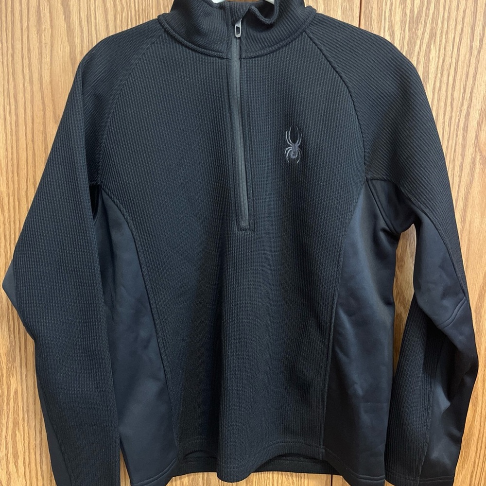 Spyder core Men's Black 1/4 Zip Sweater size S